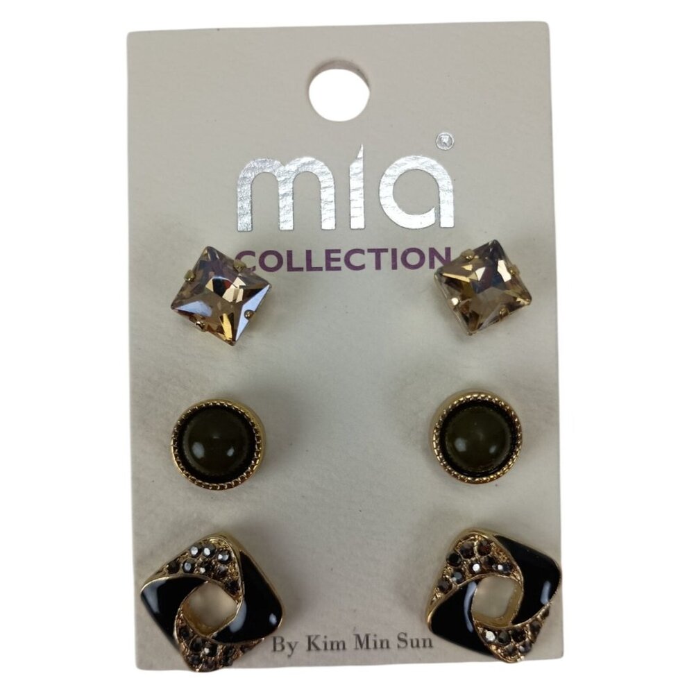 New Mia Collection Various Costume Jewelry set of 3 Earrings